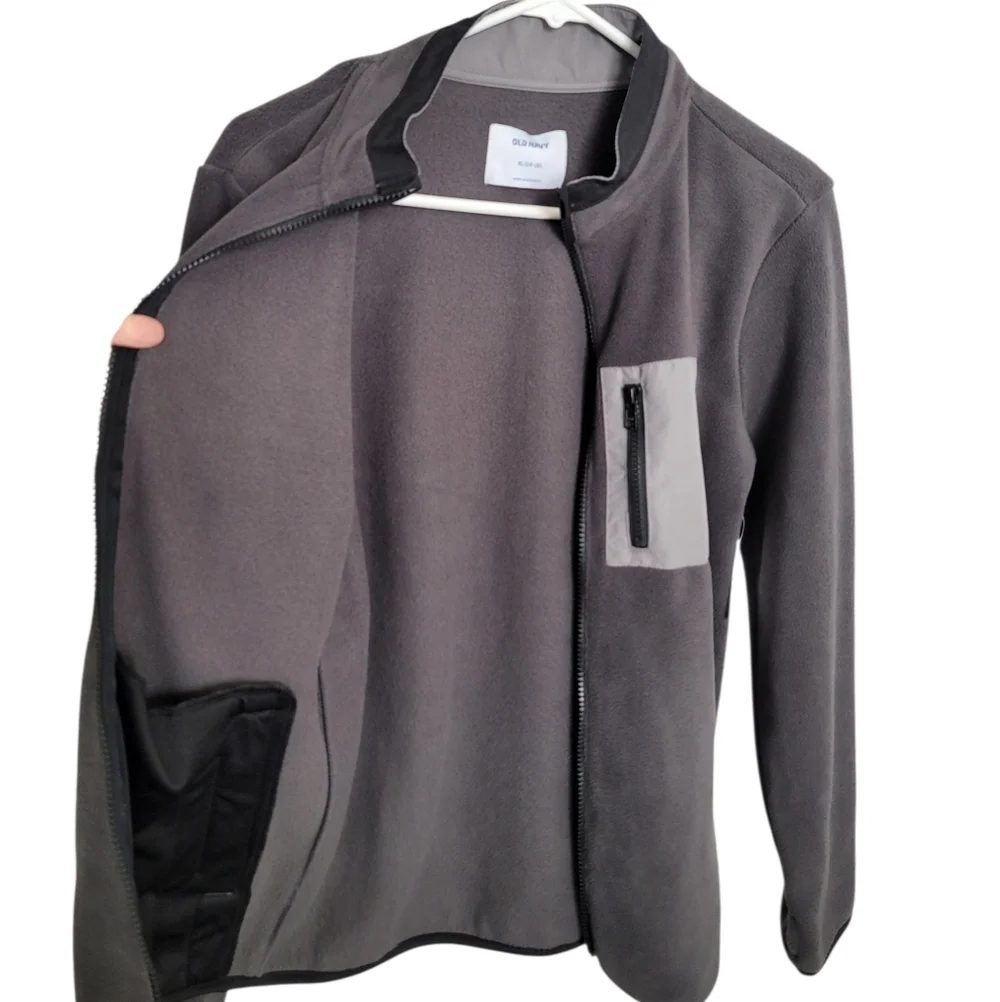 🆕️ Old Navy Boys Micro Fleece Zip Jacket in Panther